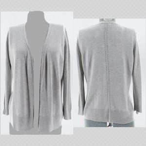 Verve Open Front Gray Cardigan S